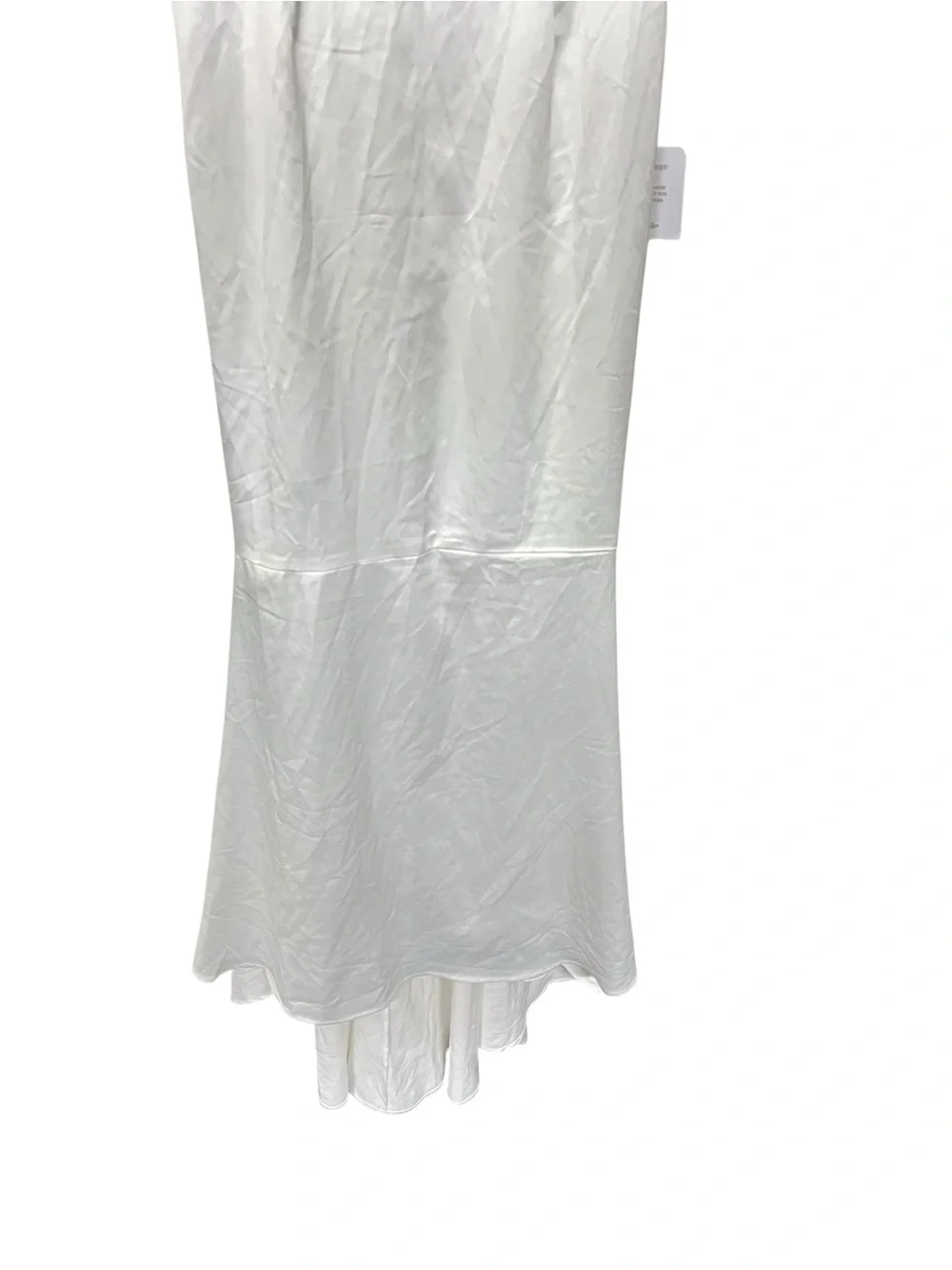 New Lulus Loveliness White Satin Backless Mermaid Gown Maxi Dress